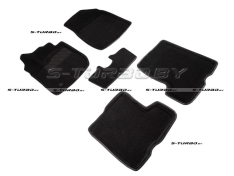 Коврики 3D модельные ворсовые в салон, черные