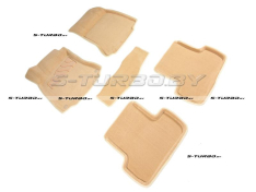 Коврики 3D модельные ворсовые в салон, бежевые