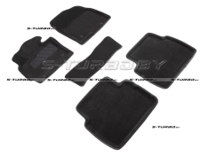 Коврики 3D модельные ворсовые в салон, черные