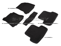 Коврики 3D модельные ворсовые в салон, черные
