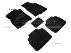 Коврики 3D модельные ворсовые в салон, черные