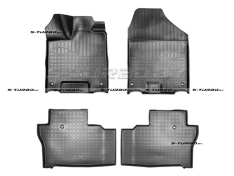 Коврики модельные полиуретановые в салон (высокий борт), 5 мест