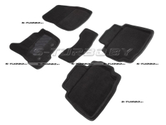 Коврики 3D модельные ворсовые в салон, черные