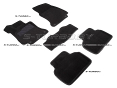 Коврики 3D модельные ворсовые в салон, черные