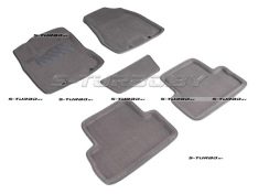 Коврики 3D модельные ворсовые в салон, серые