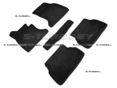 Коврики 3D модельные ворсовые в салон, черные