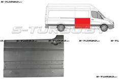 Дверь боковая сдвижная (правая) наружная часть, до стекла, средняя / длинная / maxi длинная база, заводской штамп