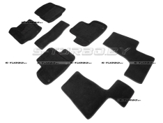 Коврики 3D модельные ворсовые в салон, черные