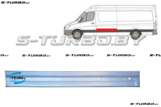 Панель боковая (левая) за водительской дверью (выше молдинга) с отв под молдинг, средняя / длинная / maxi длинная база, 17 см, заводской штамп