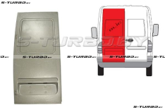 Дверь задняя (левая) распашная, наружная часть, до крыши (без выреза под стекло) низкая база, заводской штамп