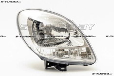 Передняя фара (правая) хром, с белым поворотом