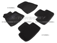 Коврики 3D модельные ворсовые в салон, черные (кроме гибрида)