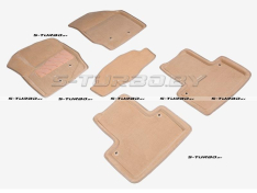 Коврики 3D модельные ворсовые в салон, бежевые