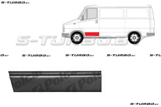 Дверь передняя (левая) наружная часть, 14 см, заводской штамп