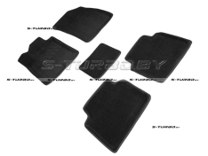 Коврики 3D модельные ворсовые в салон, черные