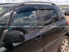 Дефлекторы окон (ветровики) клеящиеся, до зеркала, 4 шт