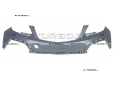 Бампер передний (черный) с отв. под омыватели, без отв. под парктроники, верхняя часть