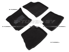 Коврики 3D модельные ворсовые в салон, черные