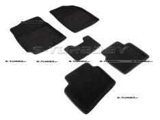 Коврики 3D модельные ворсовые в салон, черные