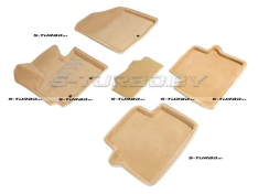 Коврики 3D модельные ворсовые в салон, бежевые