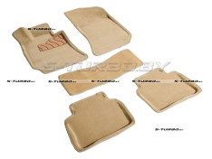 Коврики 3D модельные ворсовые в салон, бежевые