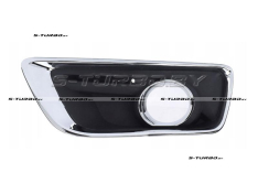 Решетка в бампер (левая) с отв. под противотуманку, с хромом