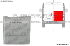 Дверь задняя (правая) распашная, наружная часть, до стекла, заводской штамп