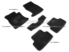 Коврики 3D модельные ворсовые в салон, черные