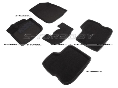 Коврики 3D модельные ворсовые в салон, черные
