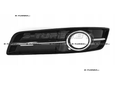 Решетка в бампер (левая) c отв. под противотуманку, с хромом