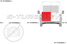 Дверь задняя (левая) распашная, наружная часть, до стекла, заводской штамп