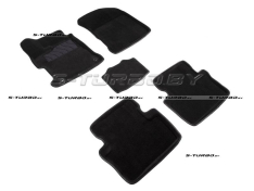 Коврики 3D модельные ворсовые в салон, черные