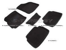 Коврики 3D модельные ворсовые в салон, черные