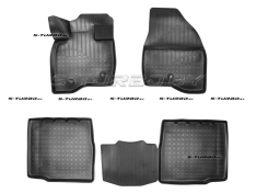 Коврики модельные полиуретановые в салон (высокий борт), 5 мест