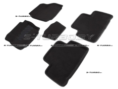 Коврики 3D модельные ворсовые в салон, черные