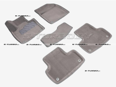 Коврики 3D модельные ворсовые в салон, серые