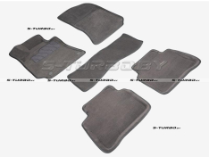 Коврики 3D модельные ворсовые в салон, серые