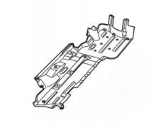 Защита днища задняя (пластик) правая часть, 2016-2017