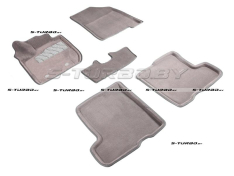 Коврики 3D модельные ворсовые в салон, серые (top prestige)