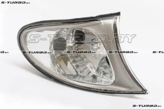 Указатель поворота (правый) белый, хром ободок