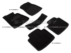 Коврики 3D модельные ворсовые в салон, черные