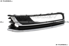 Решетка в бампер (левая) хром+хром молдинг, с отв. под датчик