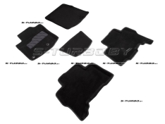 Коврики 3D модельные ворсовые в салон, черные
