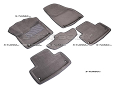 Коврики 3D модельные ворсовые в салон, серые