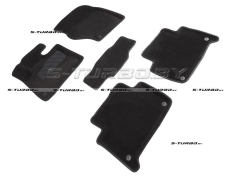 Коврики 3D модельные ворсовые в салон, черные