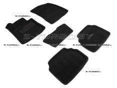 Коврики 3D модельные ворсовые в салон, черные