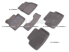 Коврики 3D модельные ворсовые в салон, серые