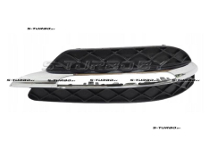 Решетка в бампер (левая) с отв. под фару дневного света, с хром. накладкой