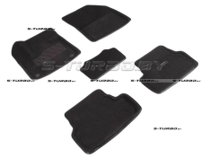 Коврики 3D модельные ворсовые в салон, черные