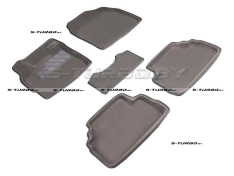Коврики 3D модельные ворсовые в салон, серые